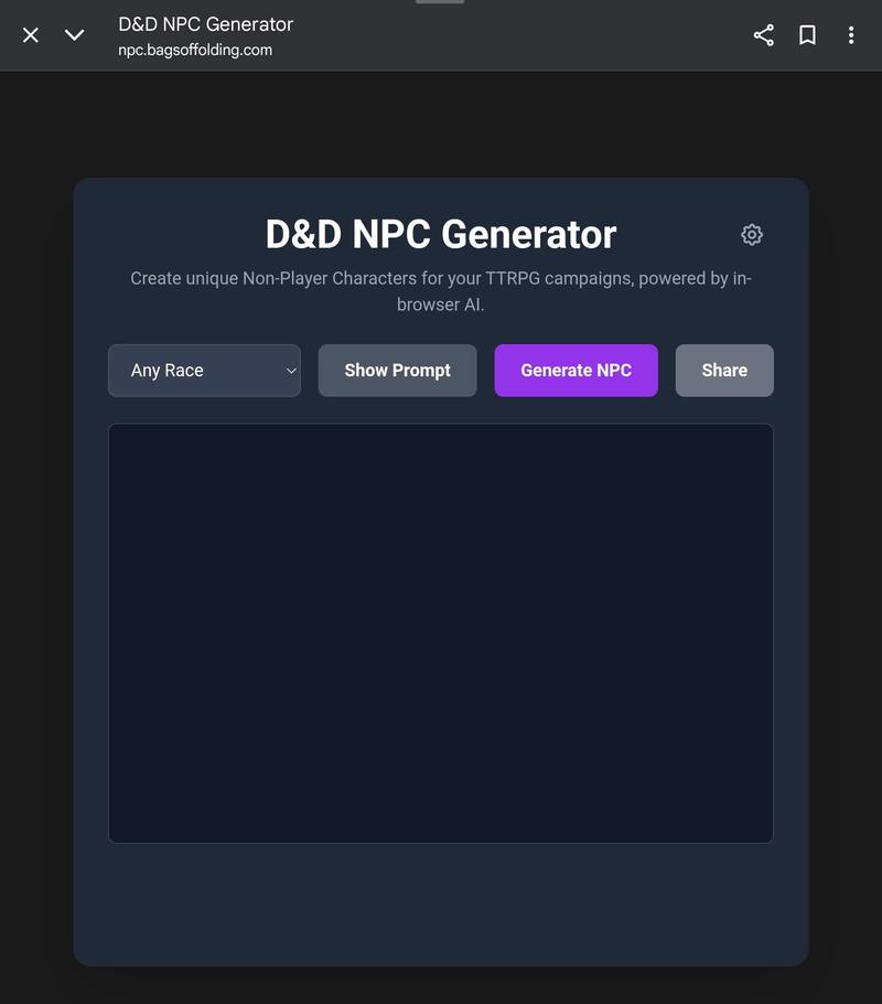 An early version of the app, before it got more context aware.